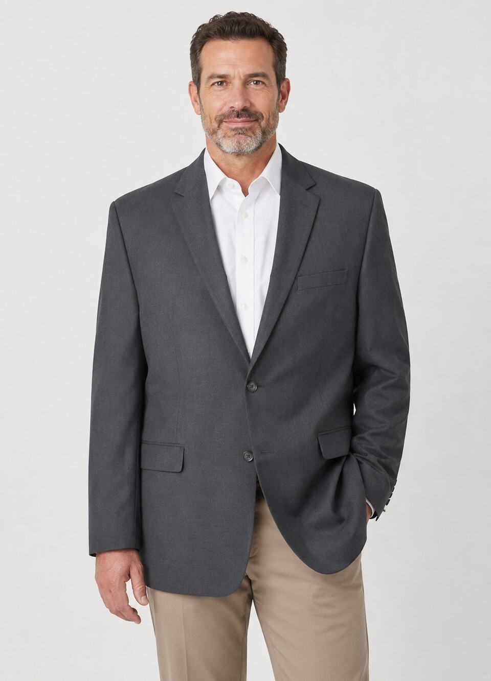 Alexander Lloyd Menswear Charcoal Gray 2-Button Blazer Sport Coat Mens Size 56L
